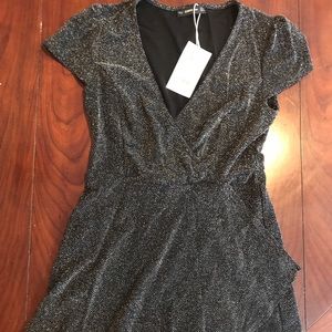 NWT Zara Metallic Romper (small)